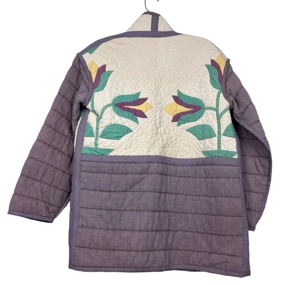 Jess Meany Tulip Graphic Hand Made Spring Quilt Coat